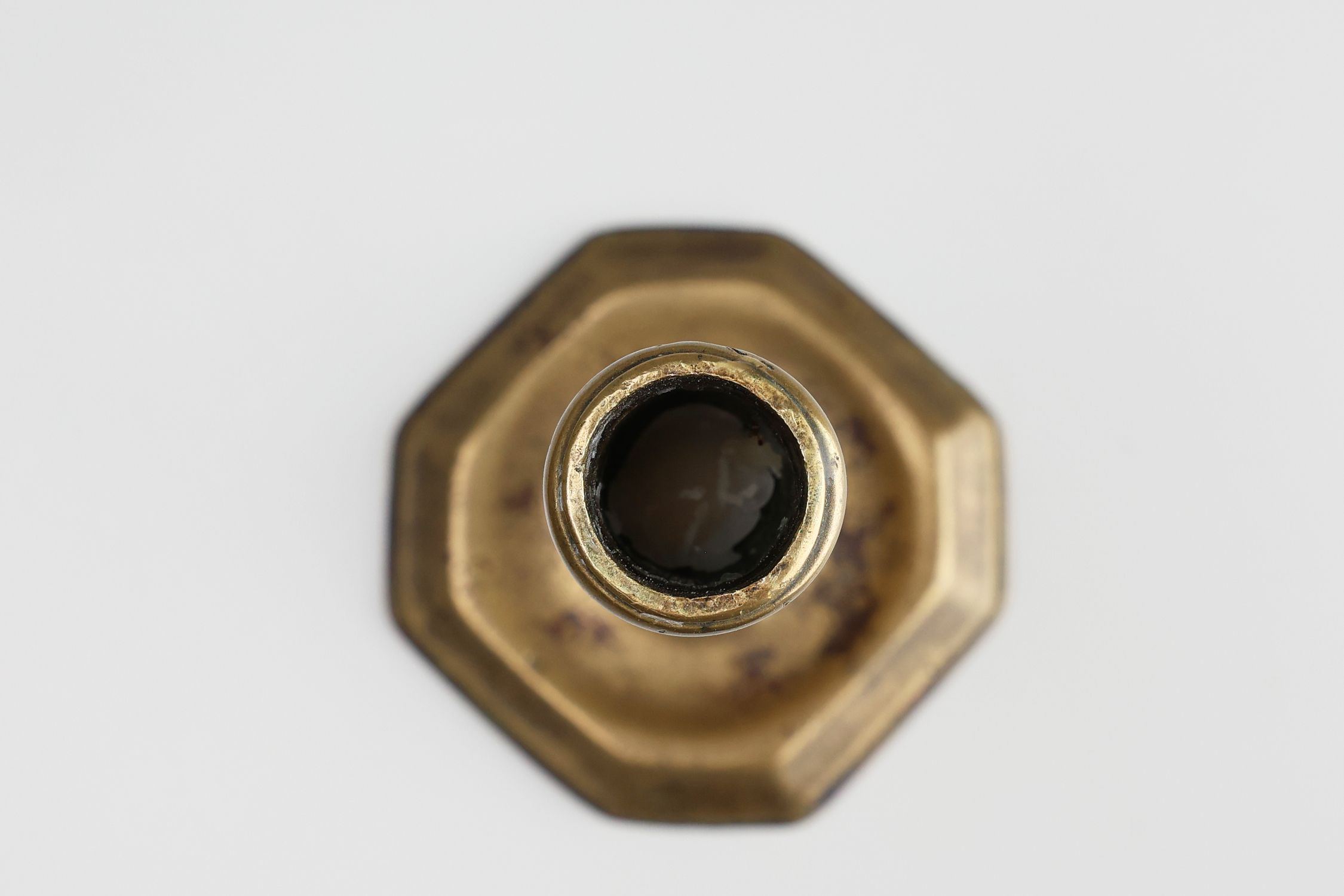 Antique French early 17th century haute epoque copper candlestick thumbnail
